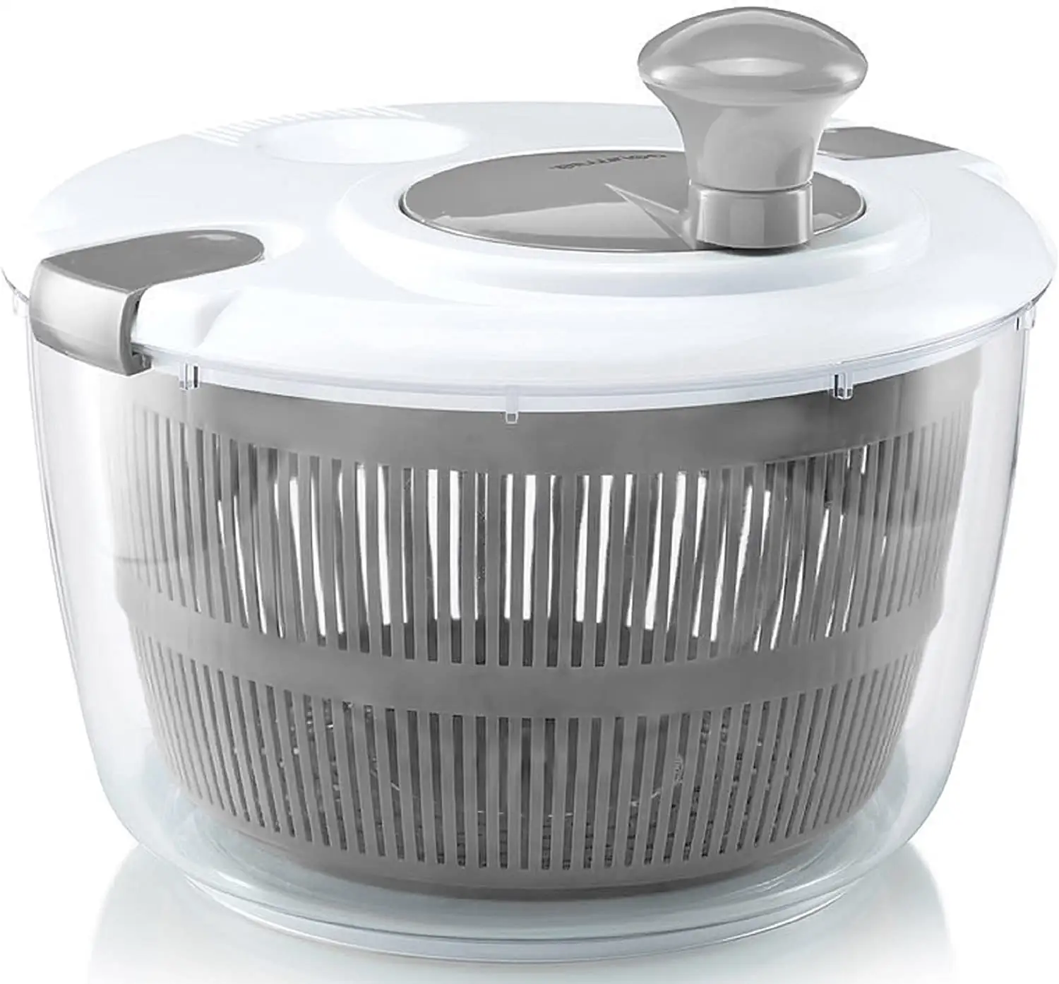 5L Gourmia Jumbo Salad Spinner w/ Crank Handle & Locking Lid (Gray)