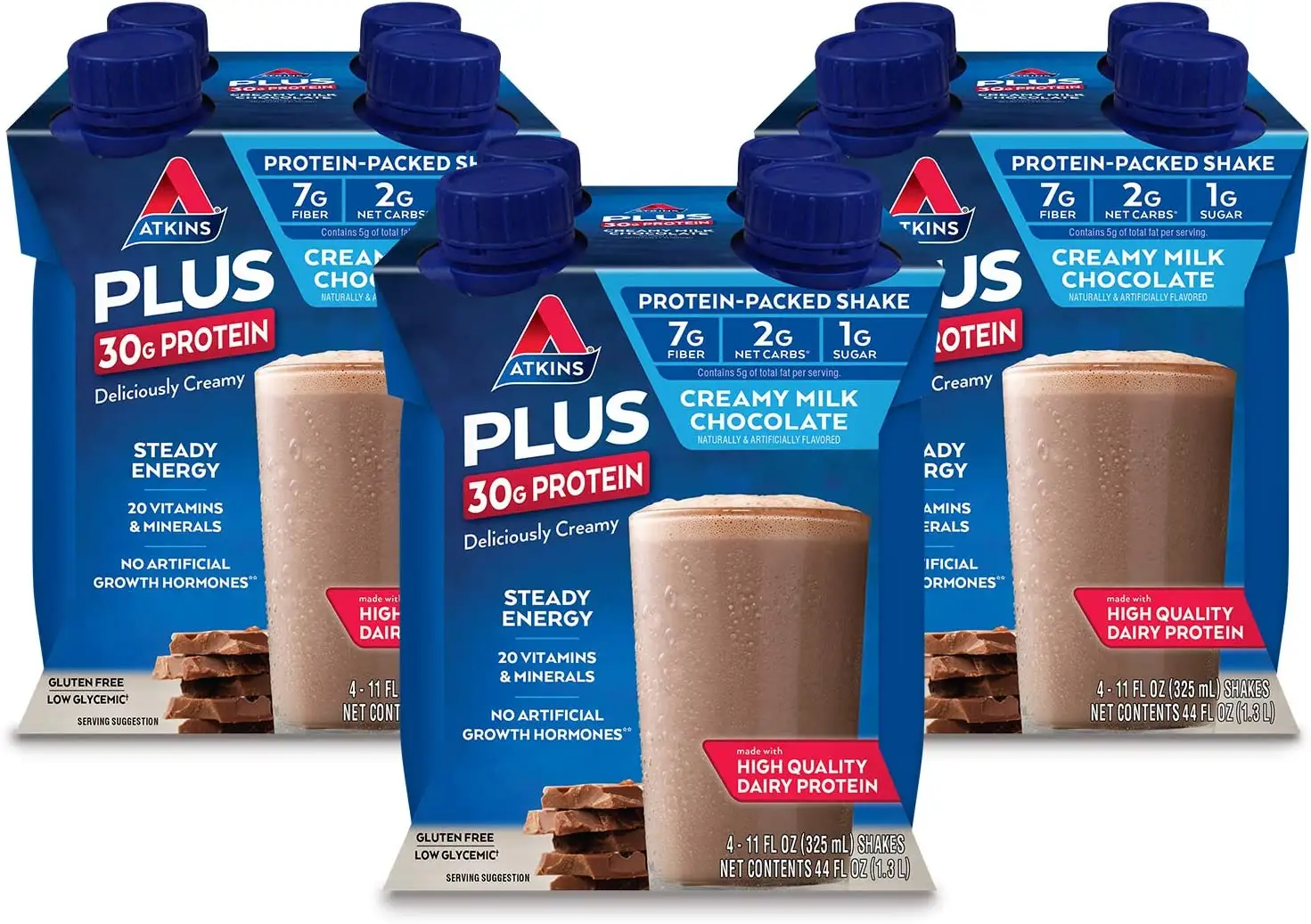 12-Pack 11-Oz Atkins Plus Protein-Packed Shake (Creamy Milk Chocolate)