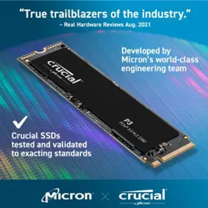 Crucial P3 2TB PCIe3.0 3D NAND NVMe M.2 固态硬盘