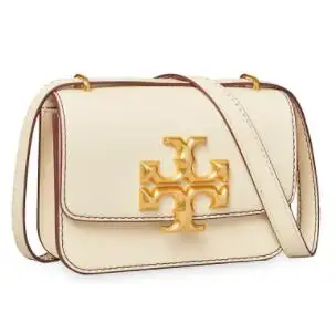 补货！Tory Burch Eleanor小号烫金小方包 奶油白 