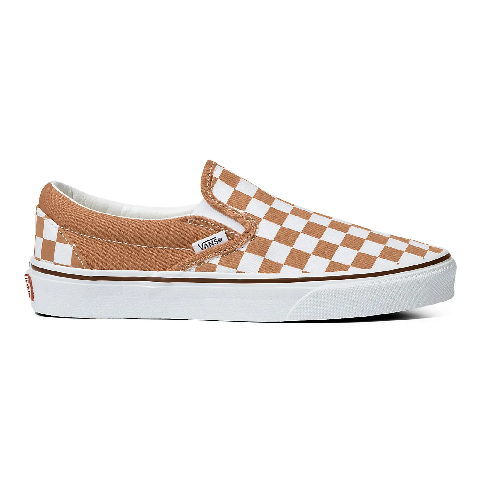 Vans Men's or Women's Checkerboard Classic Slip-On Shoes (Meerkat)