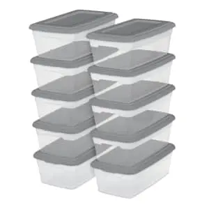 Sterilite 6-Quart Storage Container 10-Pack