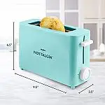 Nostalgia MyMini Single Slice Extra-Wide Slot Toaster