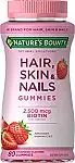 400-Ct Nature's Bounty Vitamin Biotin Hair, Skin and Nails Gummies