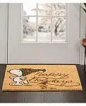 18" x 28" Nourison Peanuts Skating Coir Door Mat
