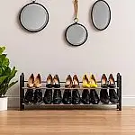 IRIS USA 2-Tier Shoe Rack for Entryway