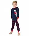 Gymboree Boys Striped Dino Cotton 2-Piece Pajamas