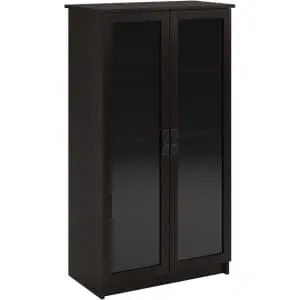 Ameriwood Home Quinton Point Bookcase w/ Glass Doors