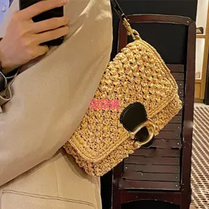 COACH Soft Tabby草编腋下包