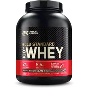 Optimum Nutrition Double Rich Chocolate 100% Whey Protein Powder 5-lb Tub
