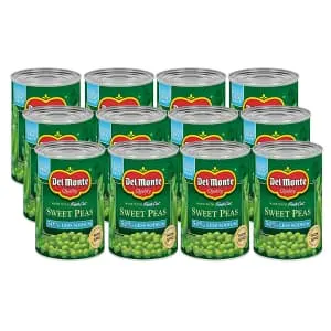 Del Monte Sweet Peas 50% Less Sodium 15-oz. Can 12-Pack