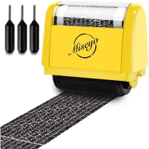 Wide Identity Theft Protection Roller Stamp Set