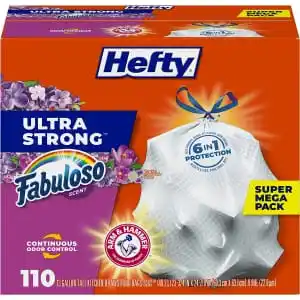 Hefty Ultra Strong Tall 13-Gallon Kitchen Trash Bags 110-Count
