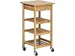 Oceanstar Design Group Bamboo Kitchen Trolley
