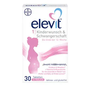 Elevit 爱乐维 1段 备孕孕期营养片 30片 叶酸维生素补充怀孕前三个月营养