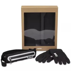 Hugo Boss Men's Gloves & Belt Bag Set