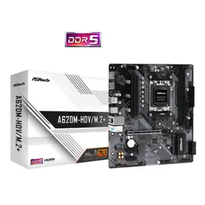 ASRock A620M-HDV/M.2+ AM5 mATX 主板 支持120W CPU