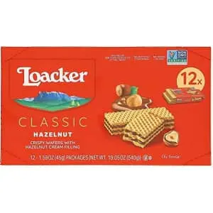 Loacker Hazelnut Wafer Cookies 12-Pack