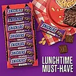 24-Pack 1.2 oz SNICKERS Peanut Brownie Squares Full Size Chocolate Candy Bar