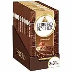 8-Pack 3.1Oz Ferrero Rocher Premium Chocolate Bars