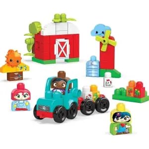 Mega Bloks Fisher-Price Grow & Protect Farm 51-Piece Building Blocks Set