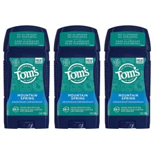 Tom's of Maine Men's Long-Lasting Aluminum-Free Natural Deodorant 3-Pack