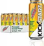 12 Count Mountain Dew Kickstart, Pineapple Orange Mango 16 fl oz