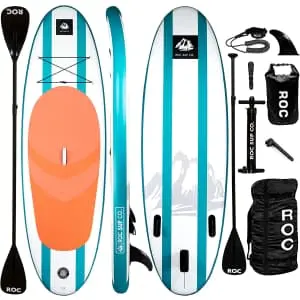 Roc SUP Explorer 10-Foot Inflatable Stand-Up Paddle Board w/ Accessories