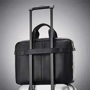 Samsonite 新秀丽 经典纤薄真皮公文包126038-1041