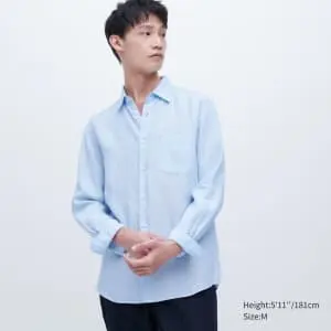 Uniqlo Premium Linen Long-Sleeve Shirt