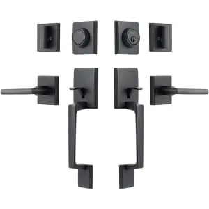 Double Door Handle & Lock Set with Deadbolt