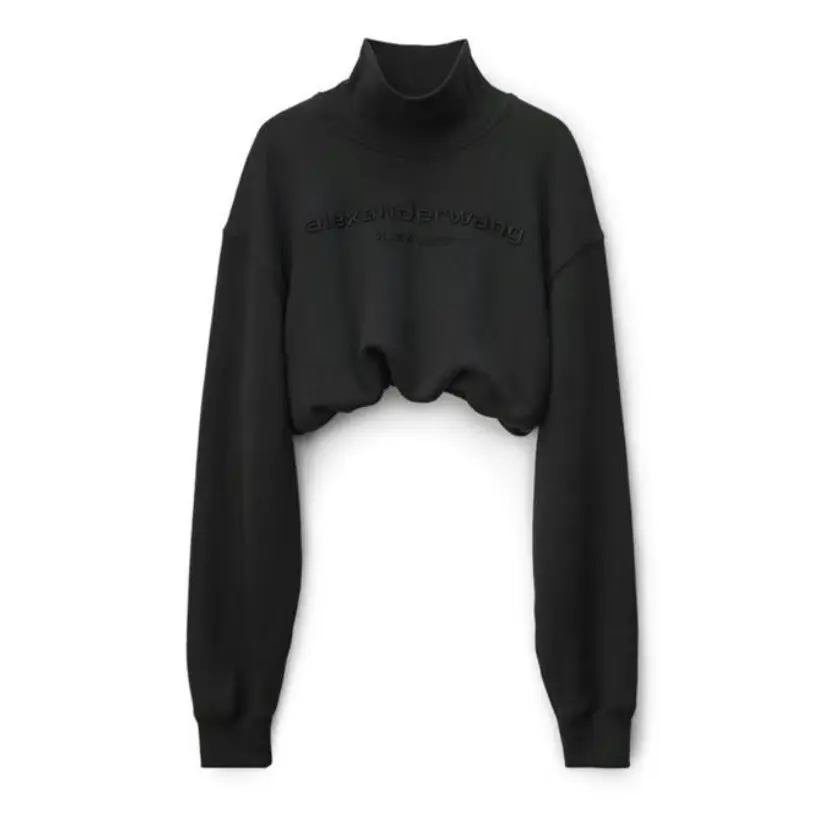 Alexander Wang 高领logo短款卫衣