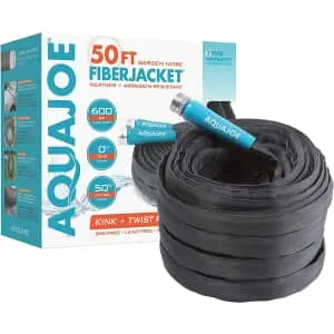 Aqua Joe 50' x 1/2" Ultra Flexible Kink-Free Fiberjacket Garden Hose
