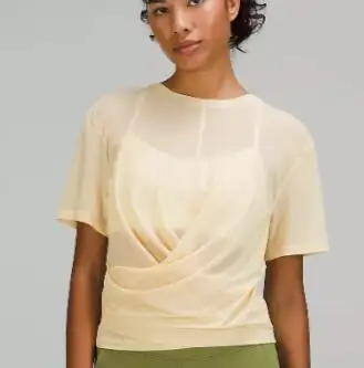 Lululemon Lightweight Mesh 交叉款运动T恤
