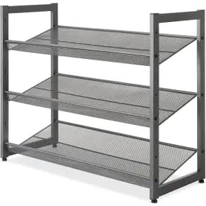 Whitmor Steel Mesh 3-Tier Shoe Rack