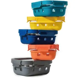 Glass Food Storage Containers with Silicone Covers 5-Pack