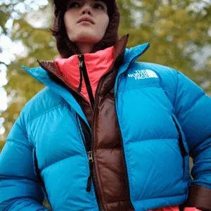 The North Face北面1996 Nuptse 蓝色女士短款羽绒服