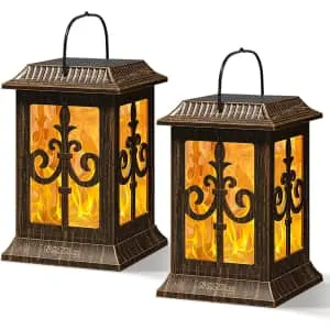 Solar Outdoor Hanging Lanterns 2-Pack