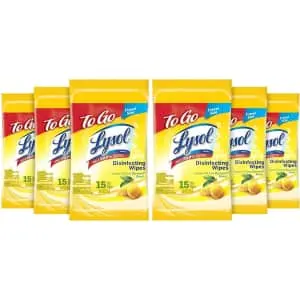 Lysol Disinfectant Wipes 15-Count 48-Pack