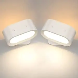 Lazenry Cordless LED Wall Sconce Light 2-Pack
