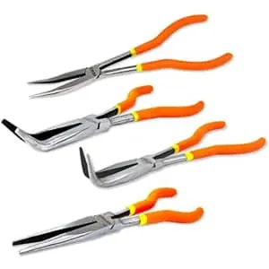 Neiko 4-Piece Long-Reach Needle Nose Pliers Set