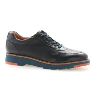 Perry Ellis Men's Burnished Leather Oxford Sneaker