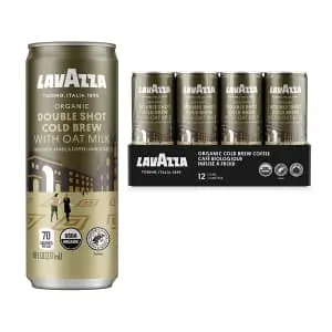 Lavazza 8-oz. Organic Double Shot Oat Milk Cold Brew Coffee 12-Pack