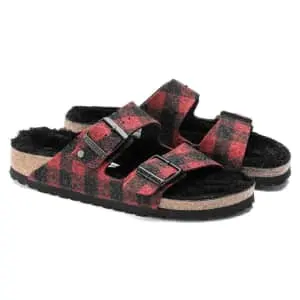 Birkenstock Arizona Shearling Wool Felt Sandals