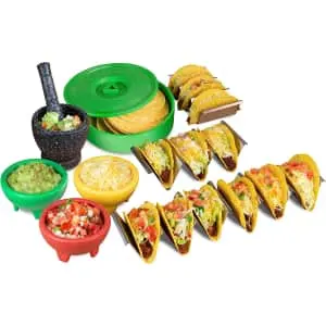 Nostalgia Taco Tuesday Complete Taco Serving Set