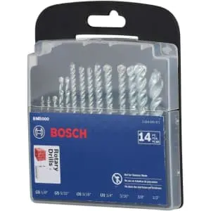 Bosch 14-Piece Fast Spiral Rotary Masonry Carbide Tip Bits