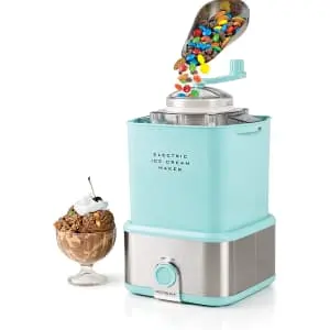 Nostalgia 2-Qt. Electric Ice Cream Maker w/ Candy Crusher