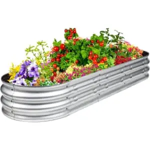 Haigopa Galvanized Raised Garden Bed