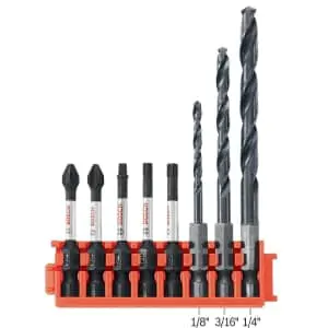 Bosch Impact Tough 8-Piece Black Oxide Drill Bits