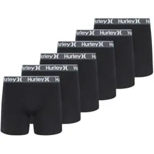 Hurley Men's Regrind Boxer Briefs 6-Pack